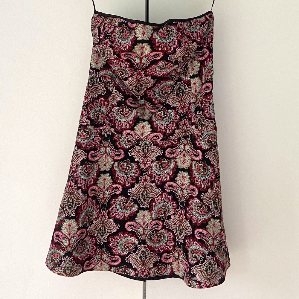Tocca Embroidered Strapless Dress, Size 4